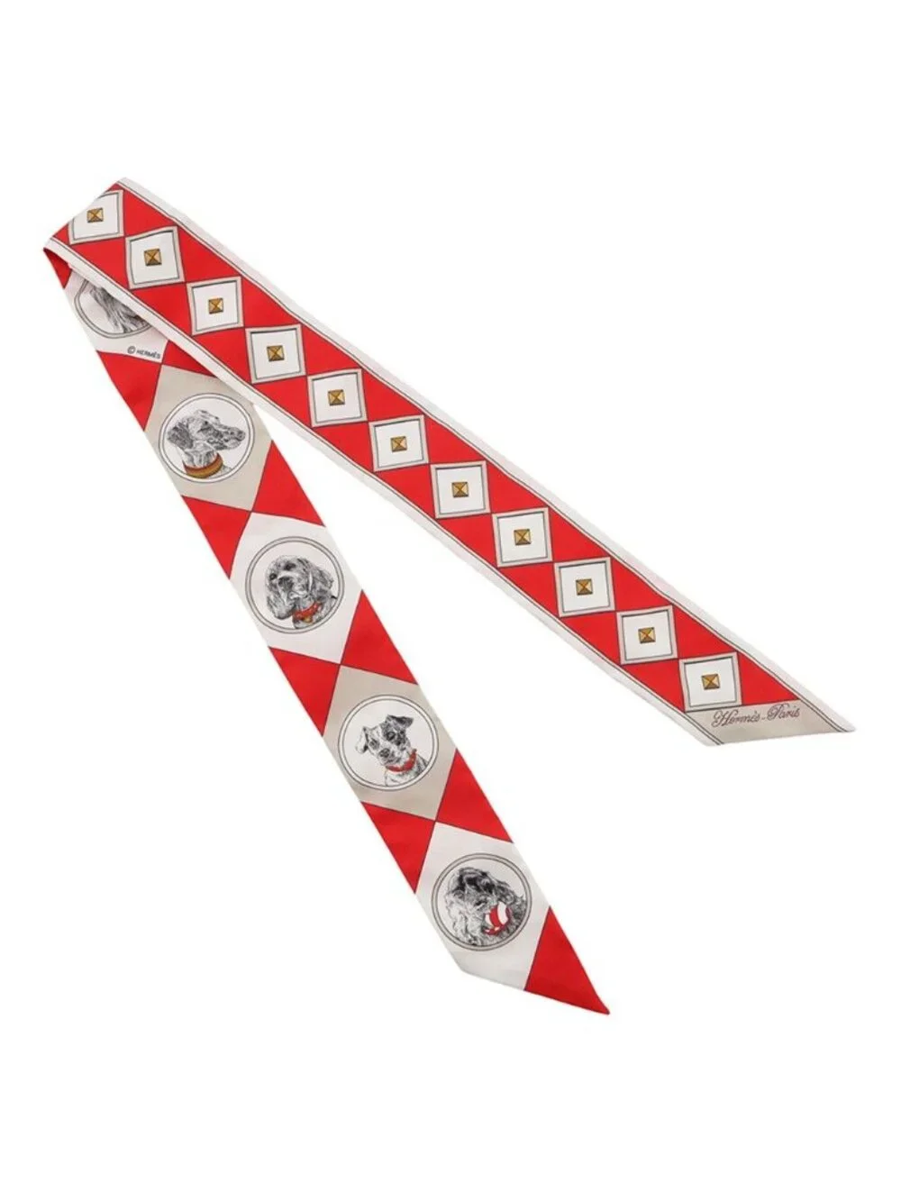 Hermes Scarf Chien Colliers Et Chiens Forever - Picture 3 of 9